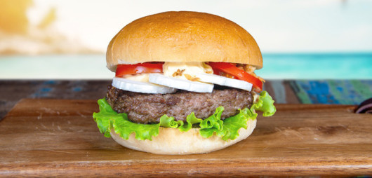 Summer chèvre burger