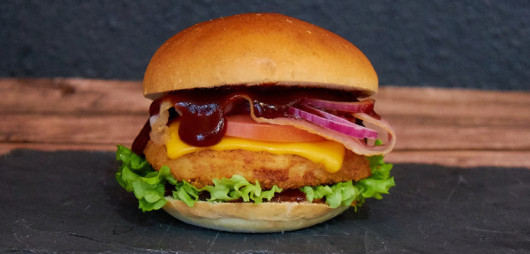 Chicken bacon BBQ burger